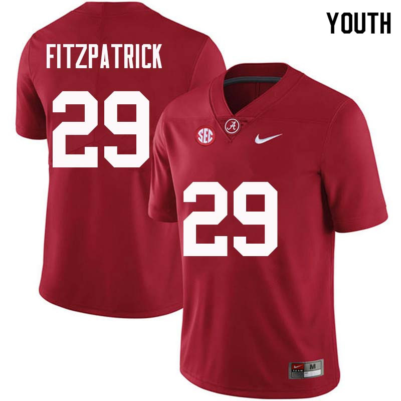 Alabama Crimson Tide Youth Minkah Fitzpatrick #29 Crimson NCAA Nike Authentic Stitched College Football Jersey JO16L14WH